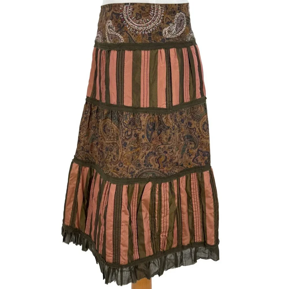 NWT Vtg 90s Blazer Tiered Skirt Set | Whimsigoth Steampunk Boho Grunge Fairycore - Picture 7 of 16